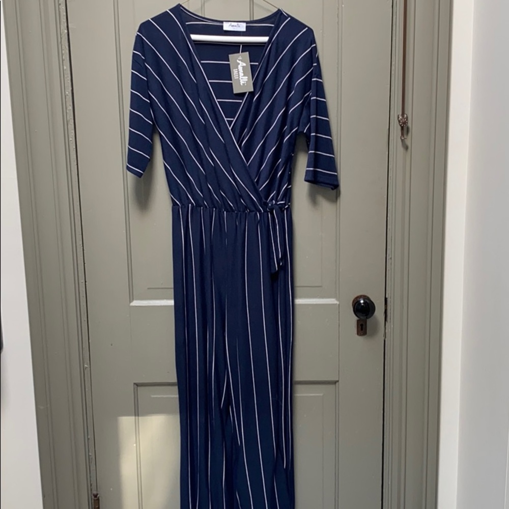Striped jumpsuit